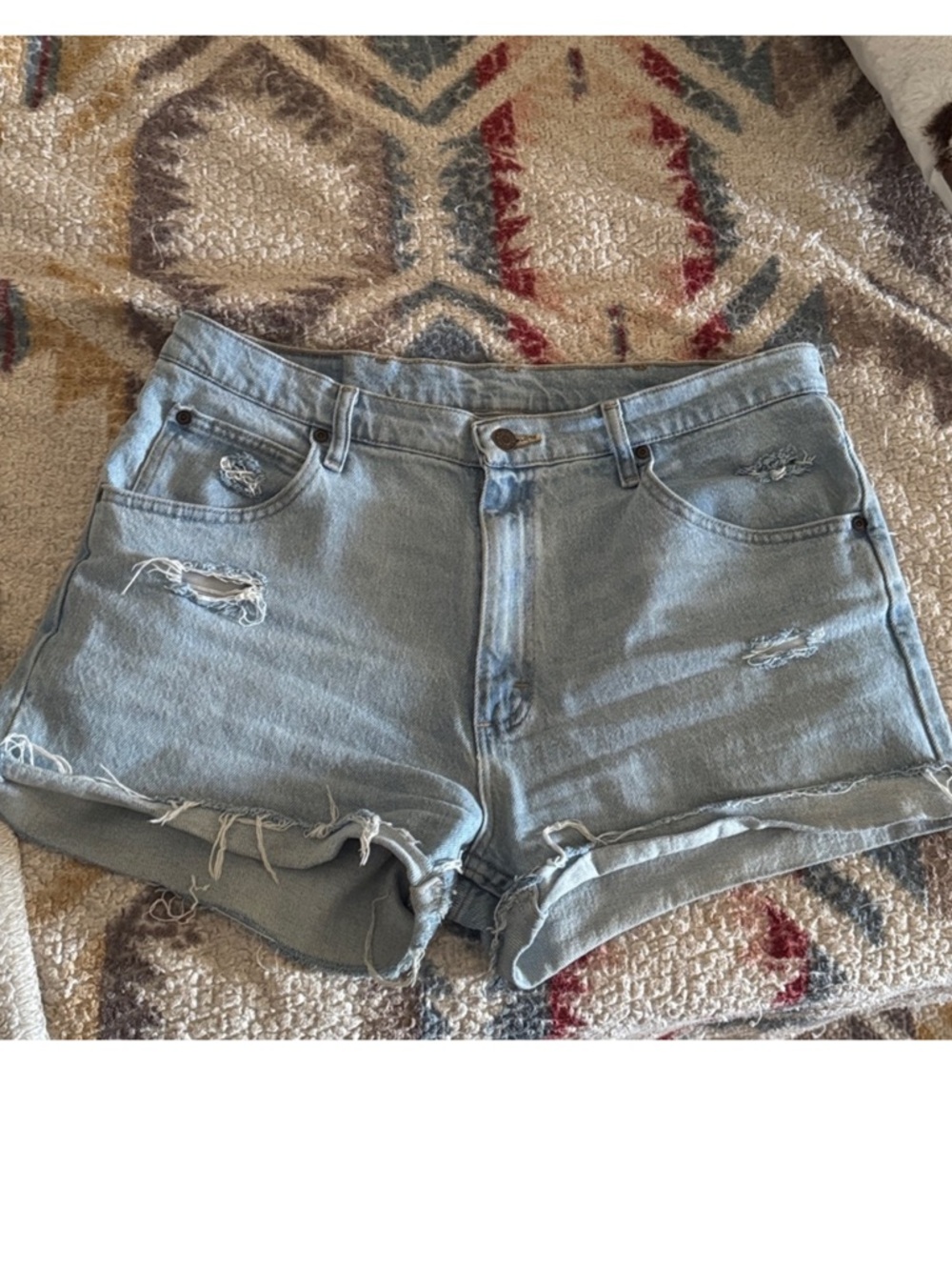 Wrangler Jean Shorts ripped distressed women shorts